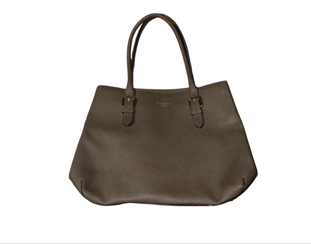 Kate Spade New York Greyson Saffiano Leather Tote Bag in Taupe